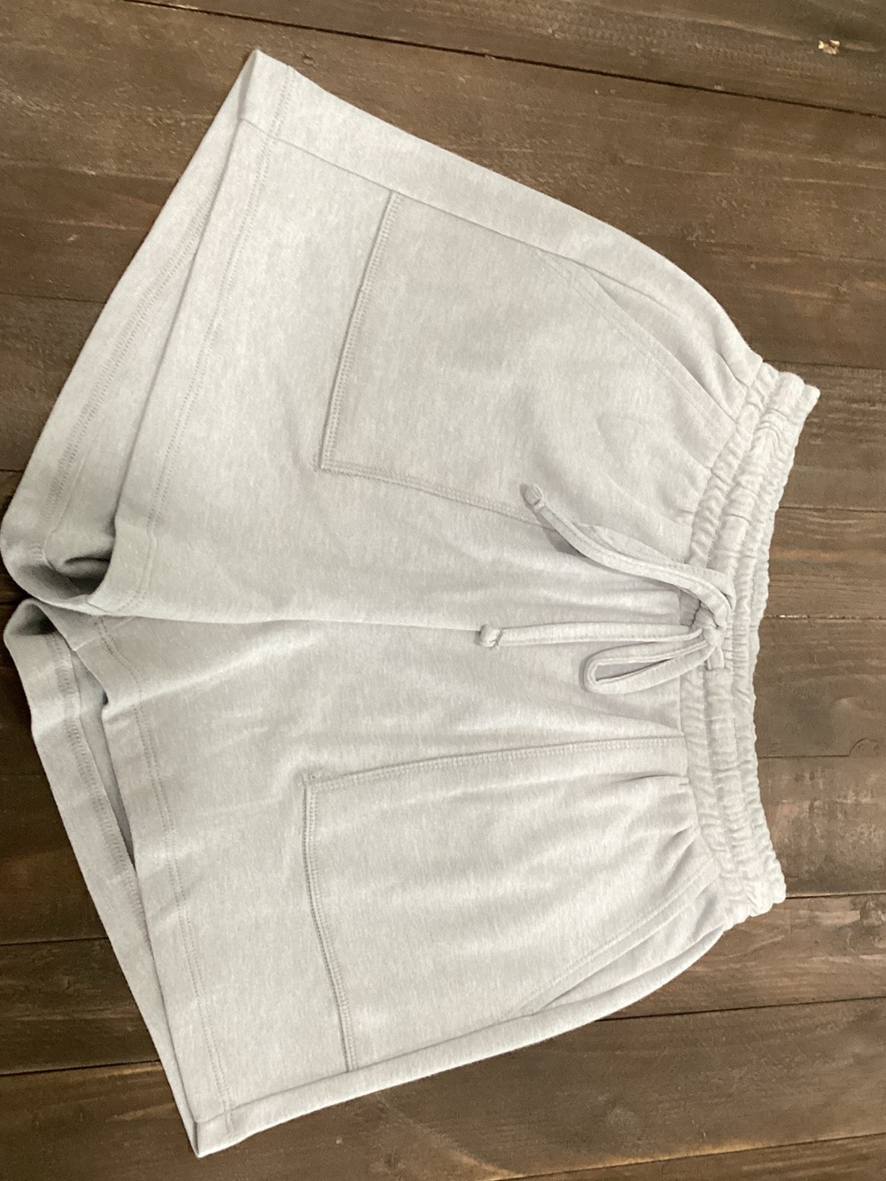 Light Gray Women's Drawstring Lounge Shorts